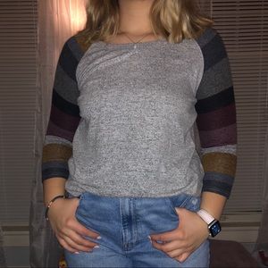 Maurices 3/4 Length Colored Sleeve Top